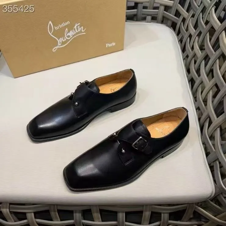 p920💰Men's shoes Christia*.Lobouti*🆑High-end men's business formal leather shoes | Classic red sole shoes | Original imported first-layer cowhide | Iconic rivet decoration | Water-dyed cowhide lining | Italian imported red cowhide outsole | High-end luxury | Perfect interpretation of fashion, sunshine, style, suitable for various occasions Size: 39-44 (customized at 38.45.46)
